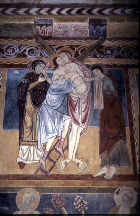 The Deposition of Christ from the cycle representing the Calendar of the Diocese of Valva a Anonimo