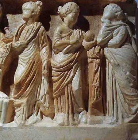 Detail from a sarcophagus a Anonimo