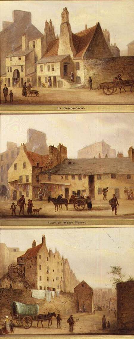 Edinburgh: Nine Views of the Old Town, In Canongate, Foot of West Port, Calton a Anonimo