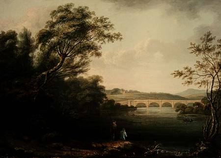 English Landscape with Fishermen a Anonimo