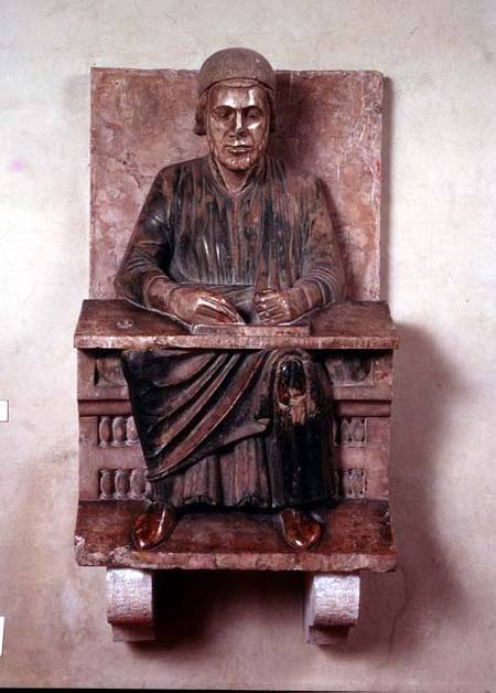 Figure of the Roman poet Virgil (70-19 BC) from Mantua Cathedral a Anonimo