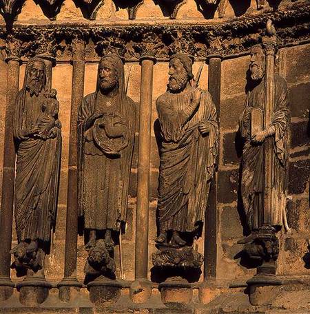 Four figures from the Cathedral facade a Anonimo