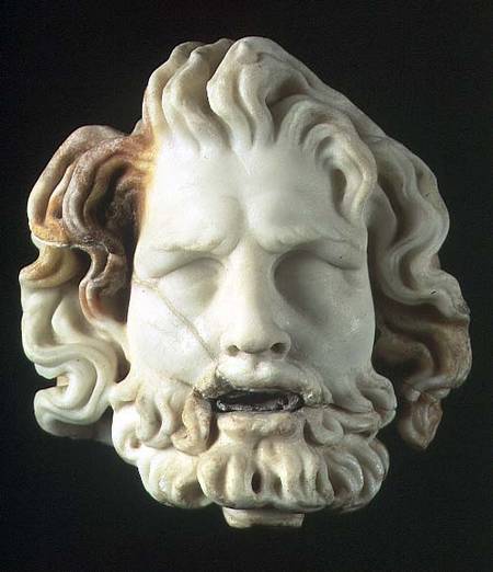 Fountainhead in the form of the head of Oceanus Pompeii a Anonimo