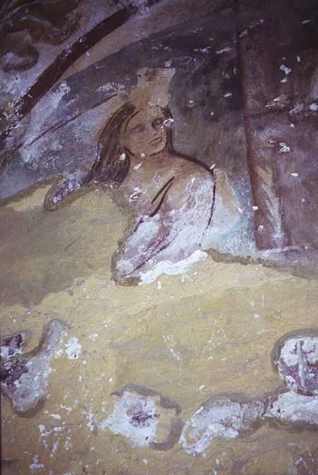Fresco of a female figurepossibly from the Alcove a Anonimo