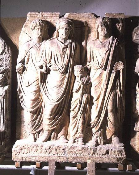 Frieze detail showing Emperors Hadrian (76-138)Marcus Aurelius (121-80) and Lucius Verus (86-161) fr a Anonimo