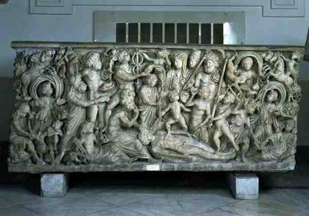 Frieze from a sarcophagus depicting the legend of Prometheusfrom Pozzuoli a Anonimo