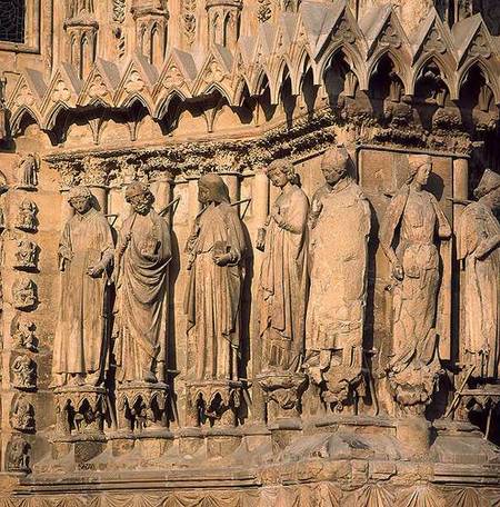 Jamb figures from the facade of the Cathedral a Anonimo