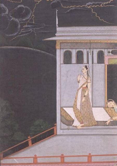 Lady waiting for her lover, from the 'Vasakasayya Nayika', one of the heroines of Hindu Rhetoric a Anonimo