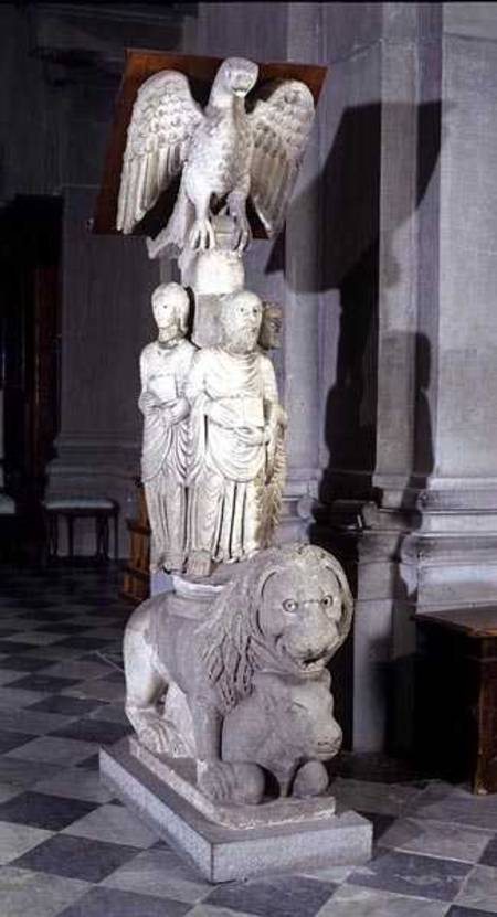 Lectern carrying the symbols of the four Evangelists a Anonimo