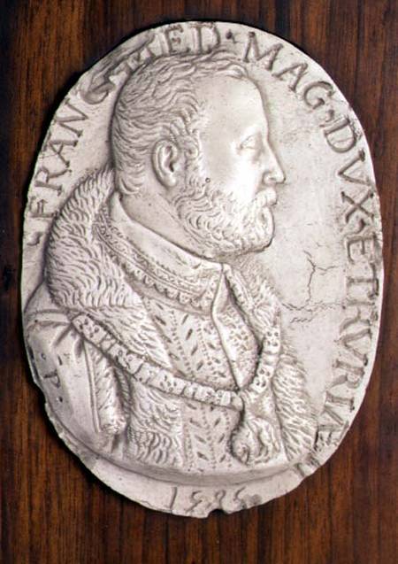 Medallion bearing the portrait of Francesco de' MediciDuke of Florence (1541-87) (who founded a Maio a Anonimo