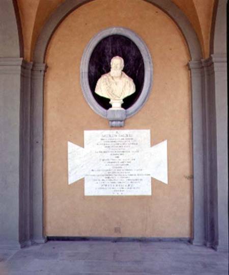 Memorial bust to Galileo Galilei (1564-1642) a Anonimo