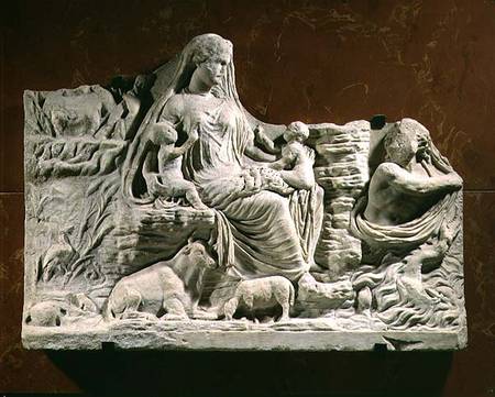 Personification of the earth mother, allegorical relief, Roman,Carthage a Anonimo