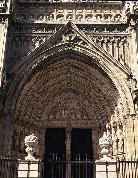 The Portal of Forgiveness (Puerta del Perdon) central portal of the West facade a Anonimo