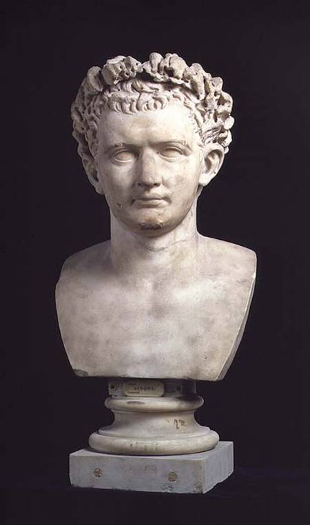 Portrait bust of Emperor Nero (37-68) a Anonimo
