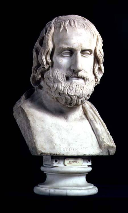 Portrait bust of Euripides (c.480-406 BC) a Anonimo