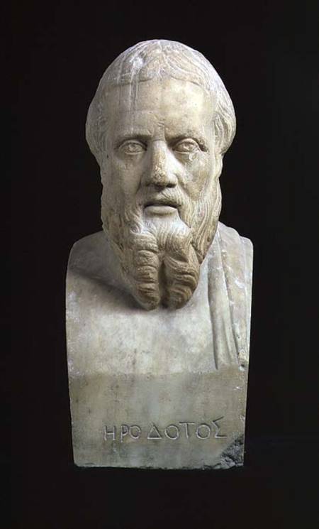 Portrait bust of Herodotus (c.485-425 BC) a Anonimo