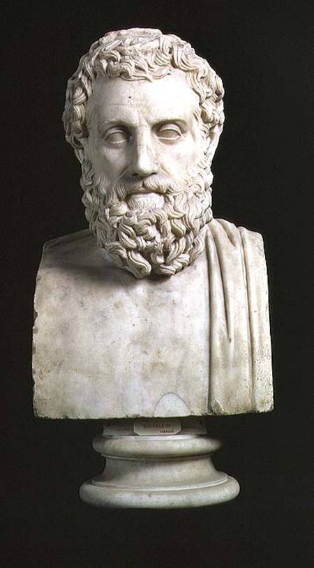 Portrait bust of Sophocles (c.496-405 BC) a Anonimo