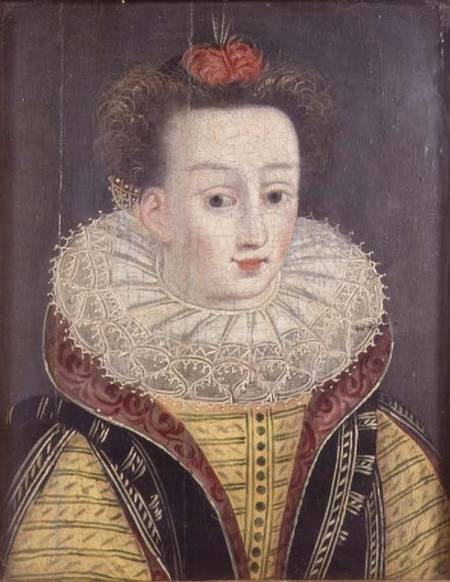 Portrait of a lady with ruff a Anonimo