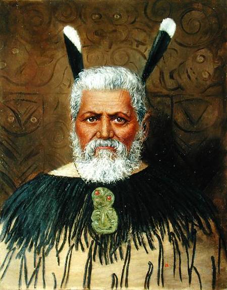 Portrait of a Maori a Anonimo