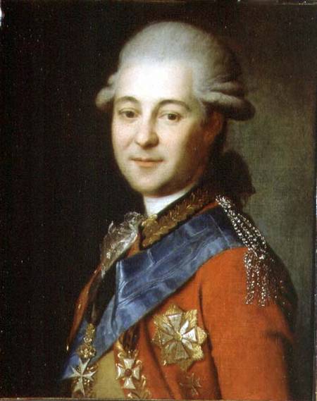 Portrait of Semeon Gavrilovich Zorich (1745-99) a Anonimo