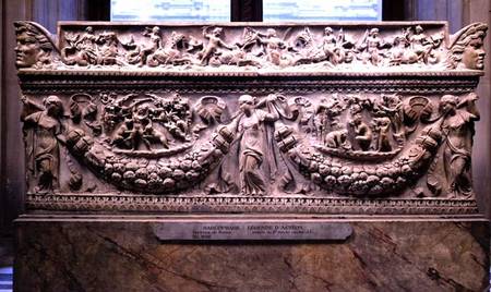 Sarcophagus with reliefs depicting the legend of ActaeonRoman a Anonimo