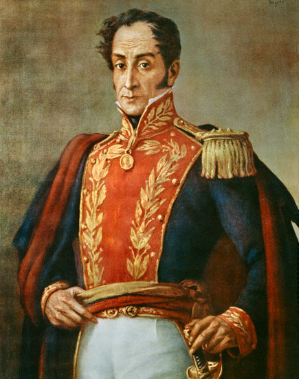 Simon Bolivar (1783-1830) (chromolitho) a Anonimo
