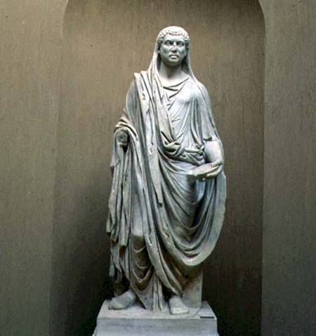 Statue of the Emperor Maxentius (306-312 AD) as Pontifex Maximus Roman a Anonimo