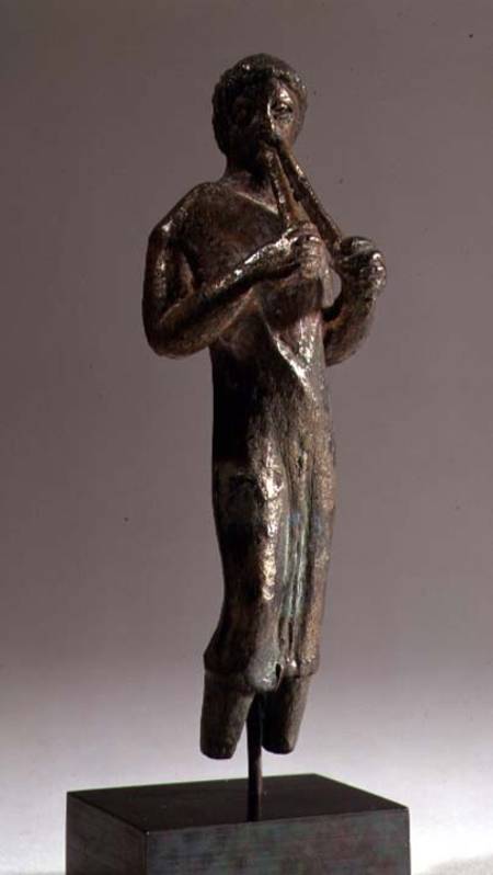 Statuette of a Musician with a Flute a Anonimo