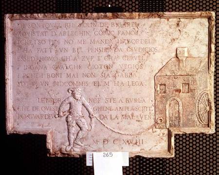 Stone from the house of Tristano Martinelli a Anonimo