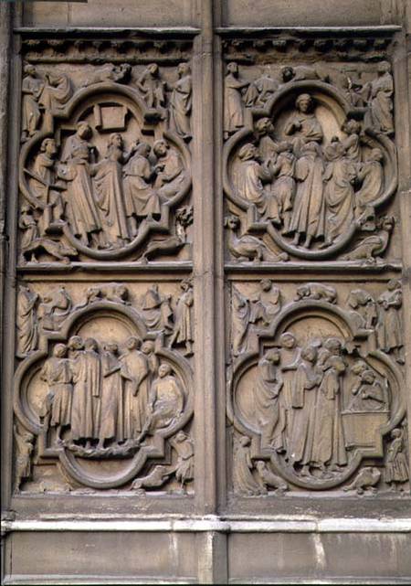 he 'Student' reliefs, from the lower zone of the south transept portal, depicting The Life of St. St a Anonimo
