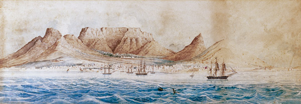 View of Table Bay, Colonial School a Anonimo