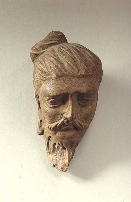 Terracotta head of a sageKashmir a Anonimo