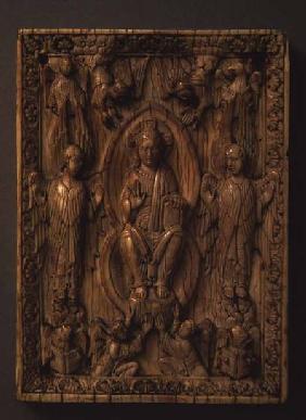 Plaque depicting Christ Enthroned in Glory, German,from Cologne
