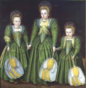 Princess Elizabeth, 2nd daughter of Charles I, at the ages of 3