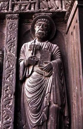 Relief sculpture of St. Peter from the Facade of St. Trophime