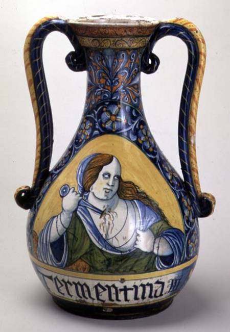 Vase, depicting Lucretia, Abruzzo a Anonimo
