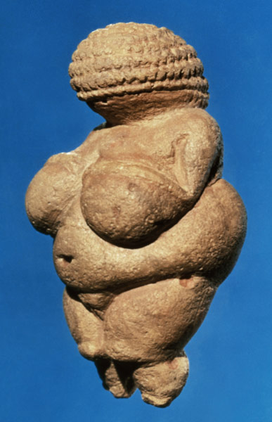 The Venus of Willendorf, side view of female figurine, Gravettian culture,Upper Palaeolithic Period a Anonimo