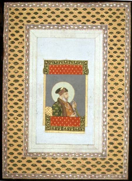 Window portrait of 'Aziz-ud-Din 'Alamgir IIEmperor of India 1754-60 Mughal a Anonimo