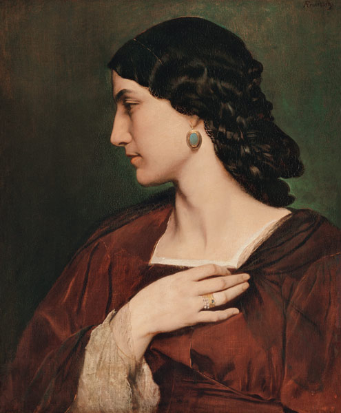 Portrait the Nanna Risi. a Anselm Feuerbach