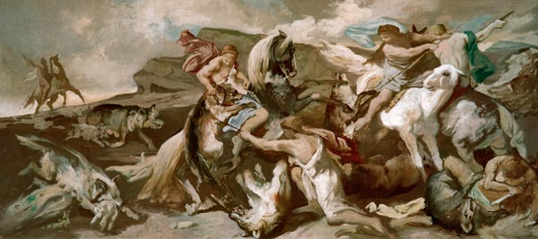 Amazons hunting wolves a Anselm Feuerbach