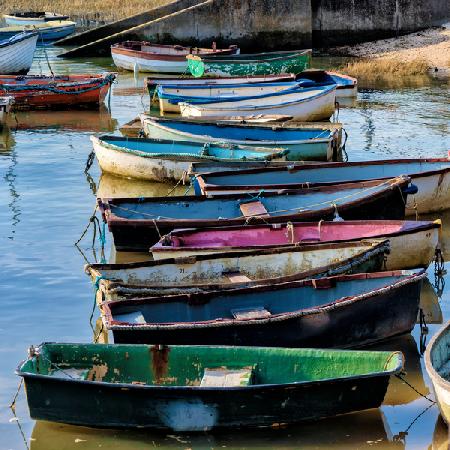 Boats in a line