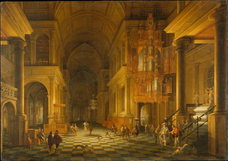 Interior of a Church Built in the Late-Renaissance Style a Anthonie de Lorme