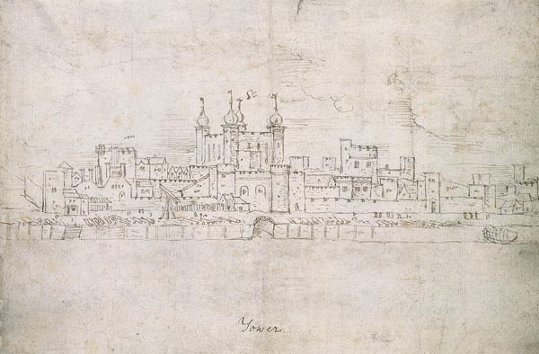 The Tower of London, from 'The Panorama of London' a Anthonis van den Wyngaerde