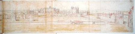 Hampton Court Palace from the North, from 'The Panorama of London' a Anthonis van den Wyngaerde
