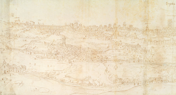 View of Segovia a Anthonis van den Wyngaerde