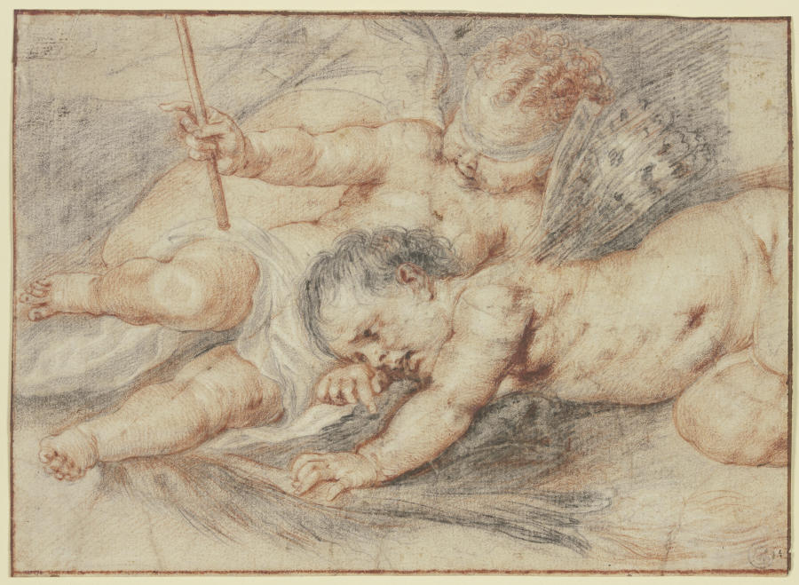 Amor und Psyche, als Kleinkinder beieinander liegend a Anthonis van Dyck