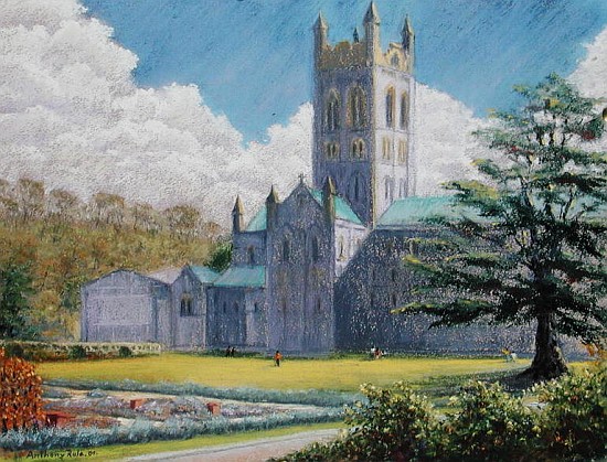 Early Spring, Buckfast Abbey, 2001 (pastel on paper)  a Anthony  Rule