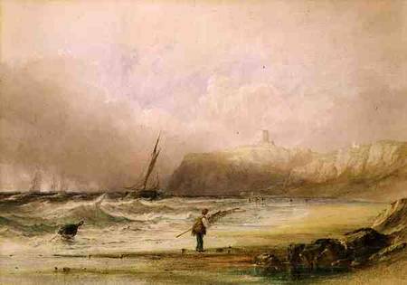 A Breezy Day at Scarborough (watercolour) a Anthony Vandyke Copley Fielding