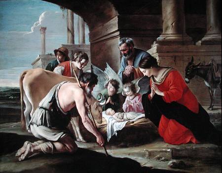 The Adoration of the Shepherds a Antoine and Louis  & Mathieu Le Nain