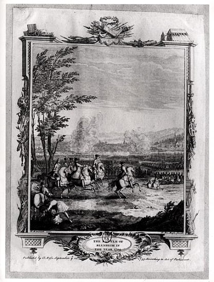 The Battle of Blenheim, 13th August 1704; engraved by Claude Dubosc a Antoine Benoist or Benoit du Cercle